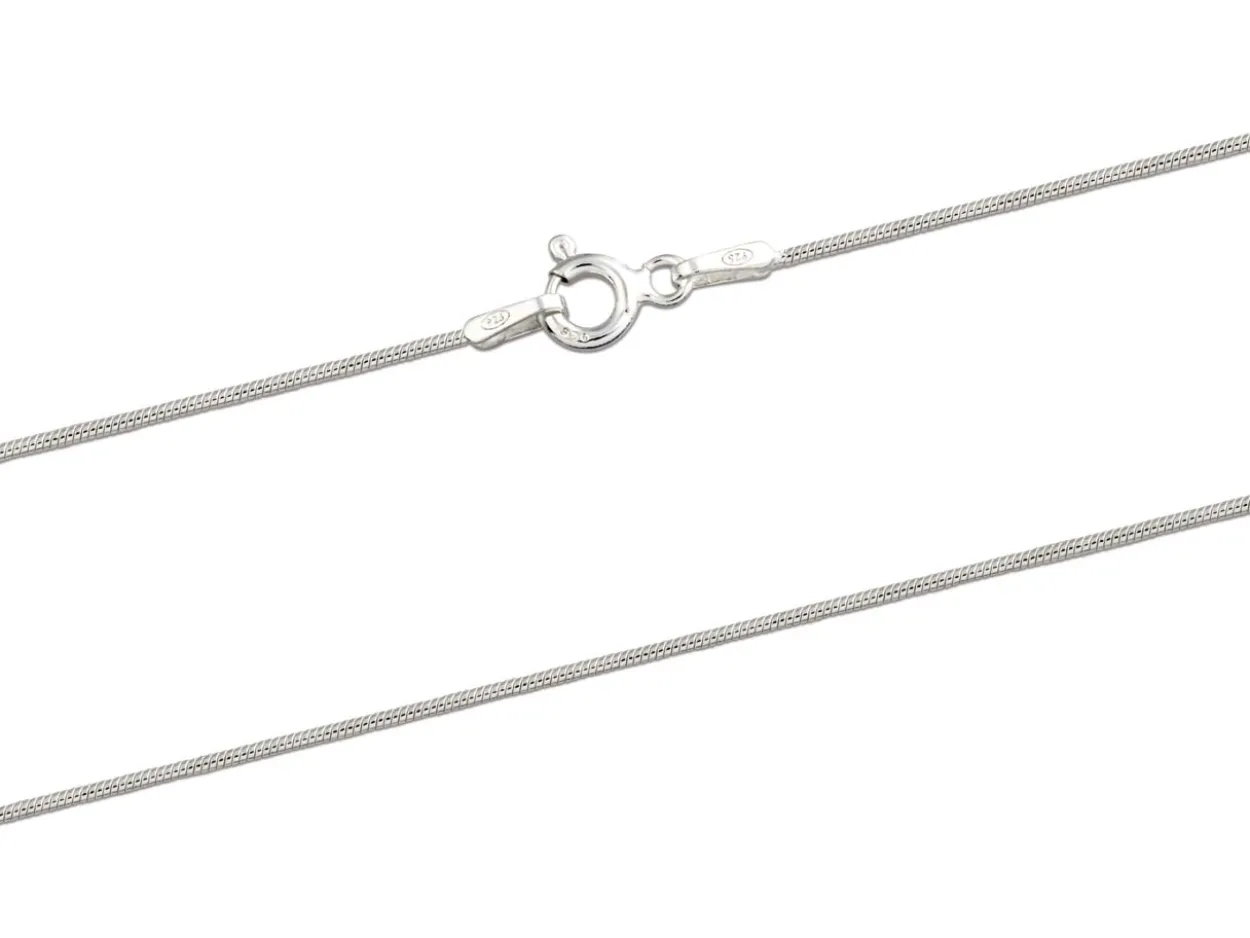 Sterling Silver 0.9mm Mini Round Snake Chain 16"/40cm Unhallmarked 100% Recycled Silver