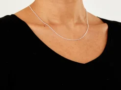 Sterling Silver 1.7mm Oval Belcher Chain 18
