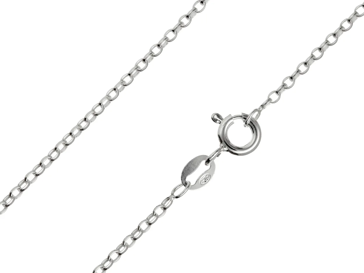 Sterling Silver 1.7mm Oval Belcher Chain 20"/50cm Unhallmarked 100% Recycled Silver