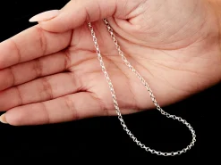 Sterling Silver 2.5mm Oval Belcher Chain 20