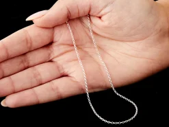 Sterling Silver 1.7mm Oval Belcher Chain 26