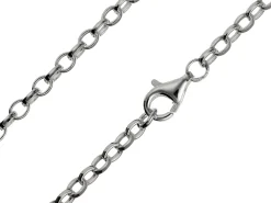 Sterling Silver 3.0mm Oval Belcher Chain 16"/40cm Hallmarked, 100% Recycled Silver