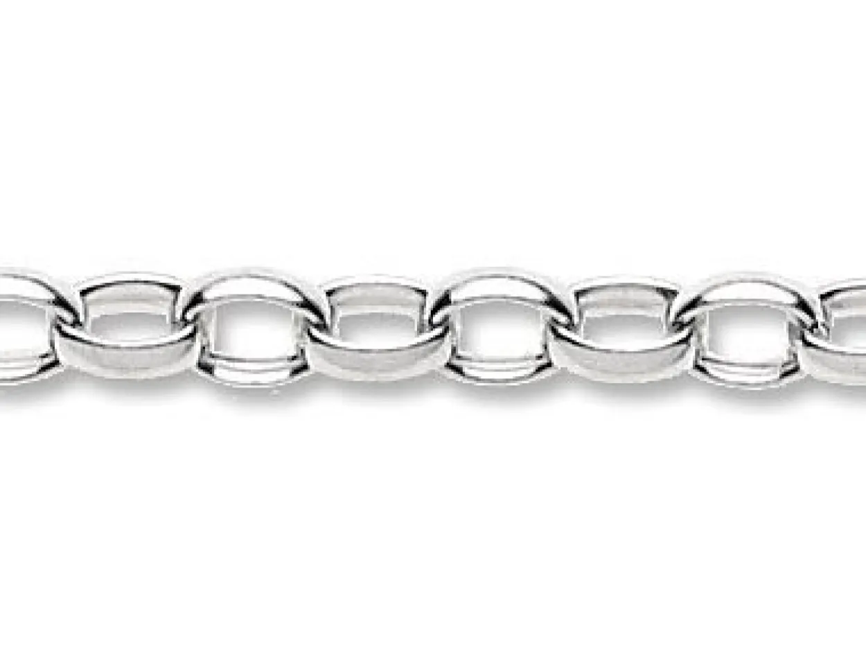 Sterling Silver 3.3mm Oval Belcher Chain Loose Unhallmarked 100% Recycled Silver