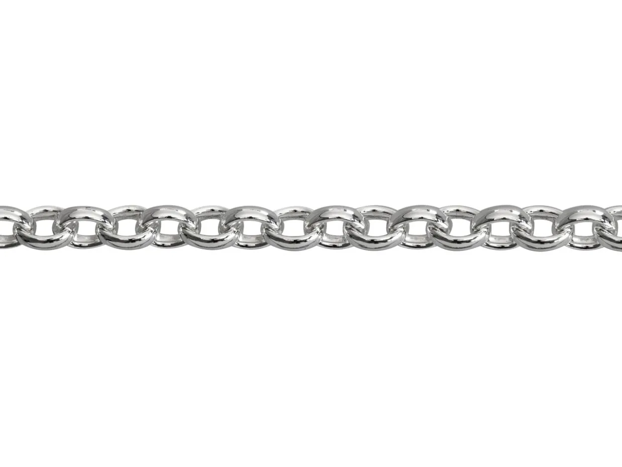 Sterling Silver 3.5mm Oval Belcher Chain Loose Unhallmarked 100% Recycled Silver