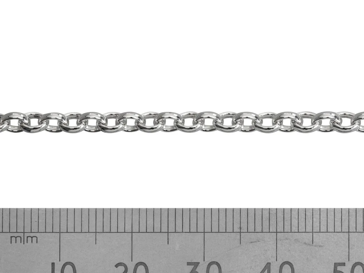 Sterling Silver 3.5mm Oval Belcher Chain Loose Unhallmarked 100% Recycled Silver