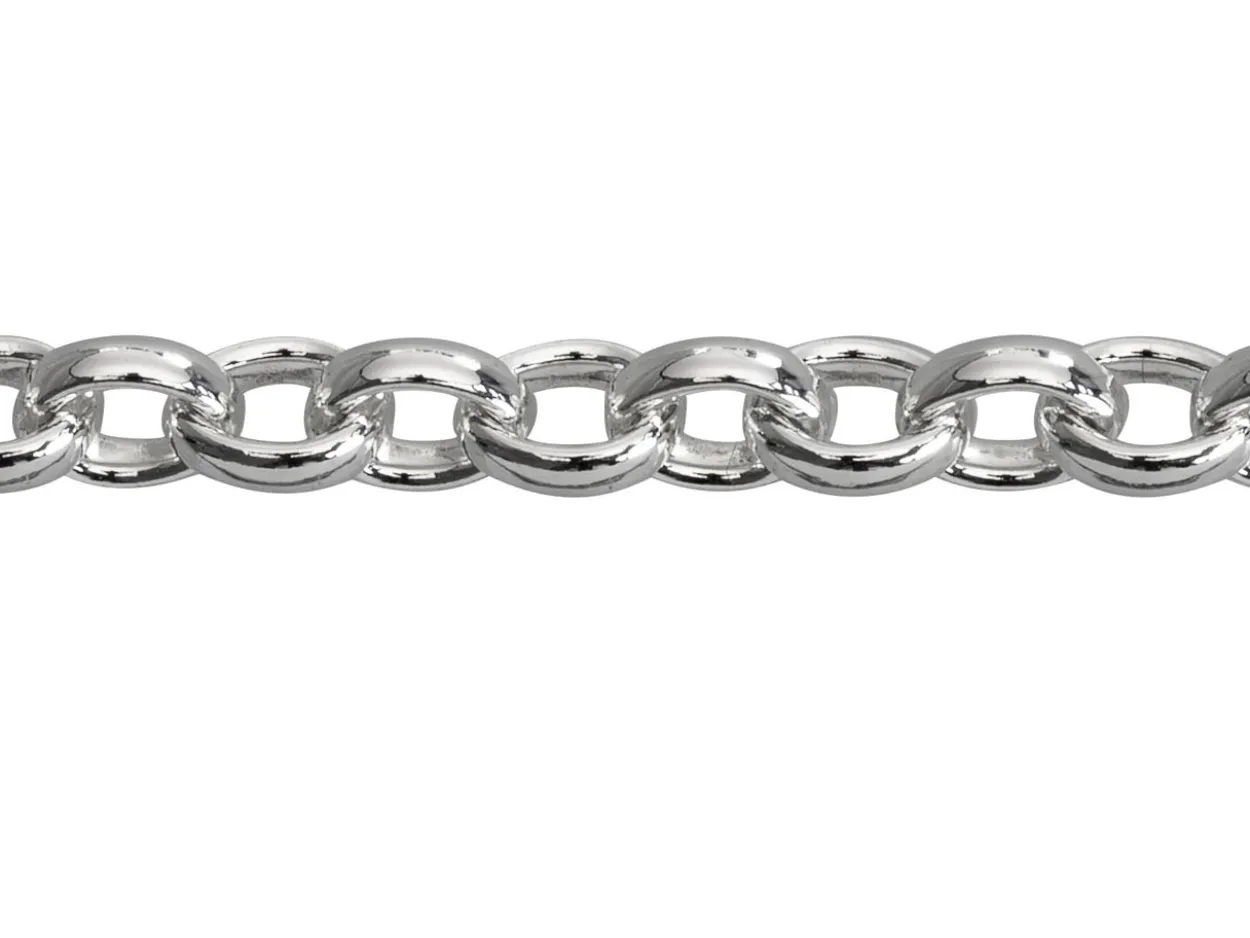 Sterling Silver 3.5mm Oval Belcher Chain Loose Unhallmarked 100% Recycled Silver
