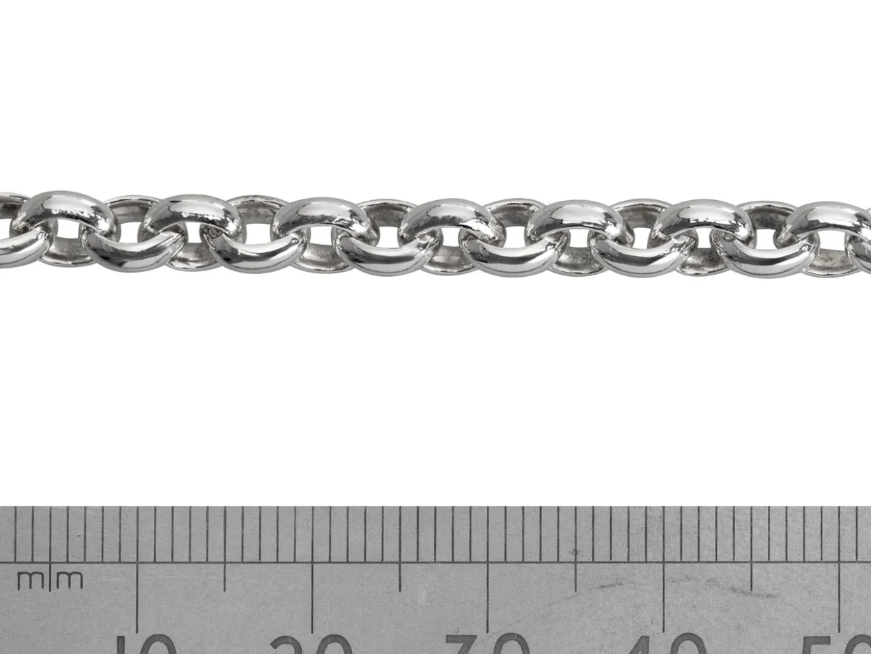 Sterling Silver 5.0mm Oval Belcher Chain Loose Unhallmarked 100% Recycled Silver