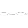 Sterling Silver 15.0mm Oval Navette Trace Chain Loose Unhallmarked
