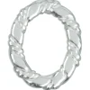Sterling Silver 10mm Oval Spacers Pack of 6, Oval Flat Twist Ring