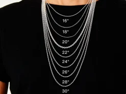 Sterling Silver 1.7mm Oval Trace Chain 16