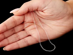 Sterling Silver 1.7mm Oval Trace Chain 20
