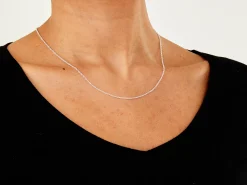 Sterling Silver 1.6mm Oval Trace Chain 18