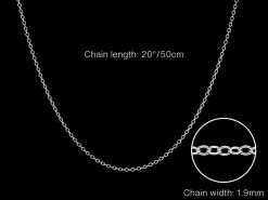 Sterling Silver 1.9mm Oval Trace Chain 20