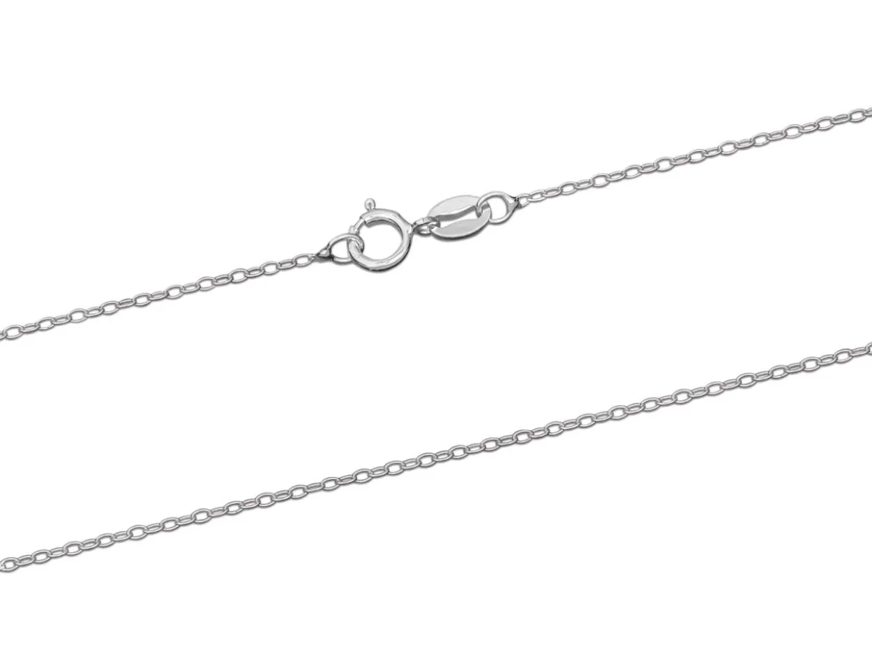 Sterling Silver 1.3mm Oval Trace Chain 24"/60cm Unhallmarked 100% Recycled Silver