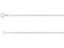 Sterling Silver 1.7mm Oval Trace Chain 22"/55cm Unhallmarked 100% Recycled Silver