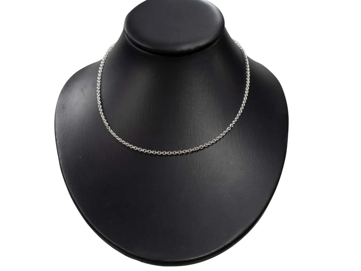 Sterling Silver 3.0mm Oval Trace Chain 18"/45cm Unhallmarked 100% Recycled Silver