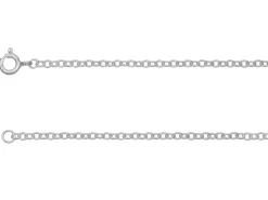 Sterling Silver 1.9mm Oval Trace Chain 18"/45cm Unhallmarked