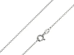 Sterling Silver 1.6mm Oval Trace Chain 20"/50cm Unhallmarked 100% Recycled Silver