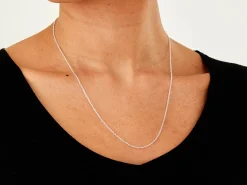 Sterling Silver 1.6mm Oval Trace Chain 20