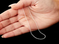 Sterling Silver 1.9mm Oval Trace Chain 22