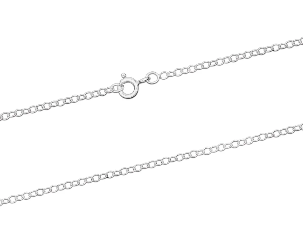 Sterling Silver 1.7mm Oval Trace Chain 30"/76cm Unhallmarked 100% Recycled Silver
