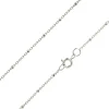 Sterling Silver 1.7mm Oval Trace Chain With Bead Station 18"/45cm Unhallmarked
