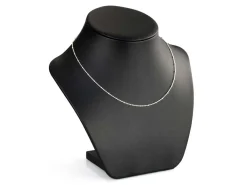 Sterling Silver 1.7mm Oval Trace Chain With Bead Station 18