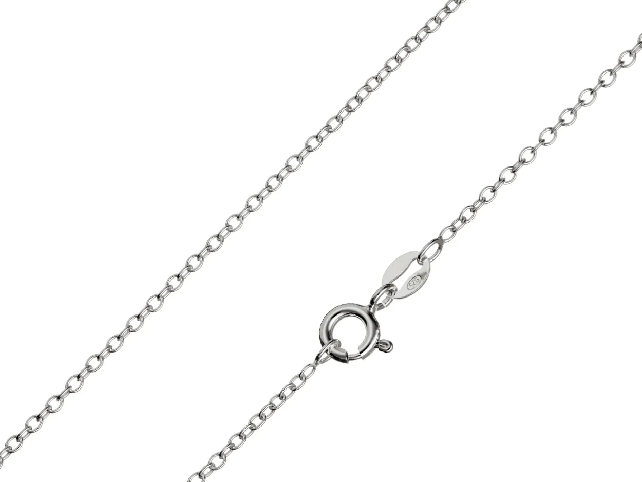 Sterling Silver 1.6mm Oval Trace Chain 30"/76cm Unhallmarked 100% Recycled Silver