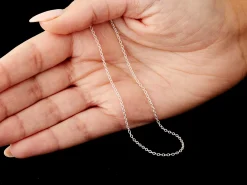 Sterling Silver 1.6mm Oval Trace Chain 26