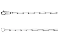 Sterling Silver 3.1mm Paperclip Trace Chain 20"/50cm Unhallmarked 100% Recycled Silver