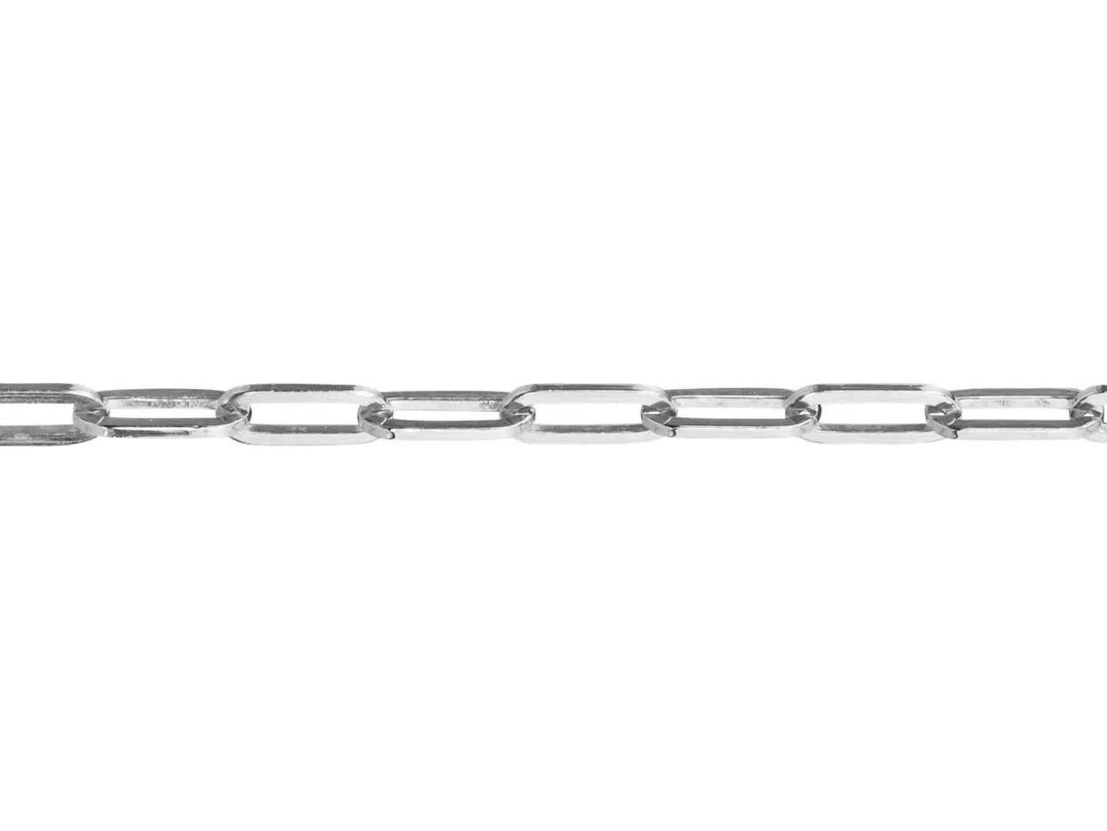 Sterling Silver 3.1mm Paperclip Trace Chain Loose Unhallmarked 100% Recycled Silver