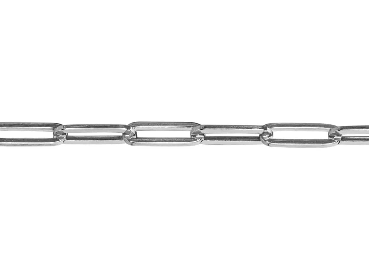 Sterling Silver 3.5mm Paperclip Trace Chain Loose Unhallmarked 100% Recycled Silver