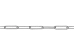 Sterling Silver 3.4mm Patterned Paperclip Trace Chain 18