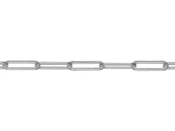 Sterling Silver 3.4mm Patterned Paperclip Trace Chain 22