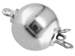 Sterling Silver 10mm Plain Ball Clasp