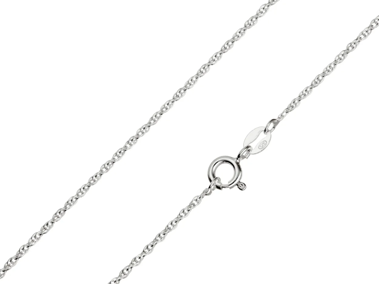 Sterling Silver 1.5mm Prince Of Wales Rope Chain 18"/45cm Heavy Unhallmarked 100% Recycled Silver