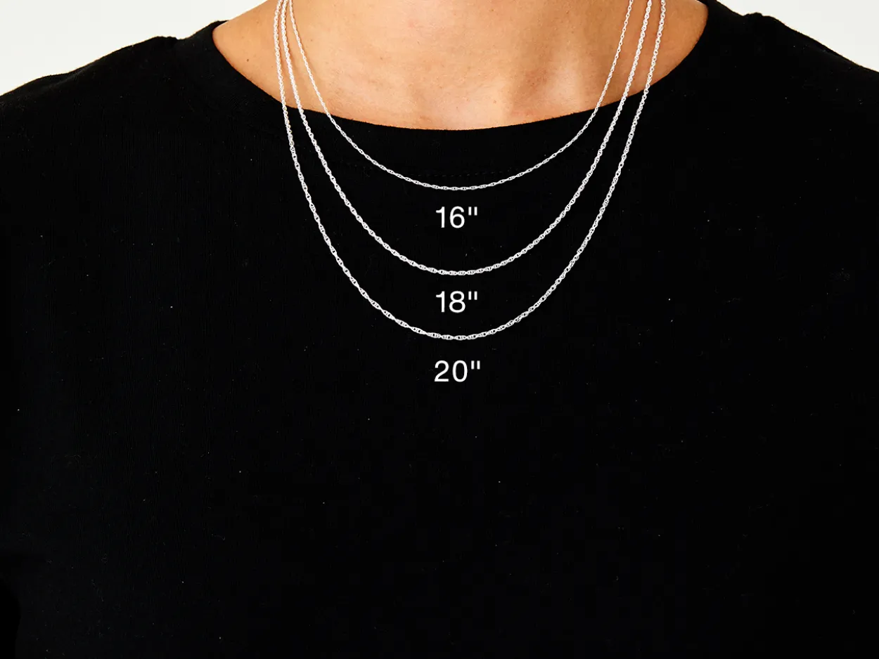 Sterling Silver 1.5mm Prince Of Wales Rope Chain 18"/45cm Heavy Unhallmarked 100% Recycled Silver