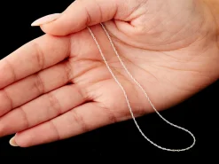 Sterling Silver 1.5mm Prince Of Wales Rope Chain 18