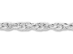 Sterling Silver 2.3mm Prince Of Wales Rope Chain Loose Unhallmarked