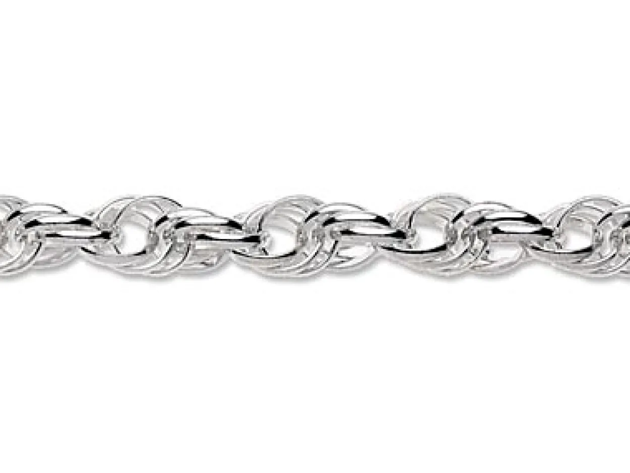 Sterling Silver 6.0mm Prince Of Wales Rope Chain Loose Unhallmarked