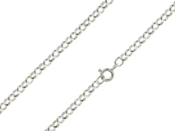 Sterling Silver 3.4mm Round Belcher Chain 18"/45cm Hallmarked