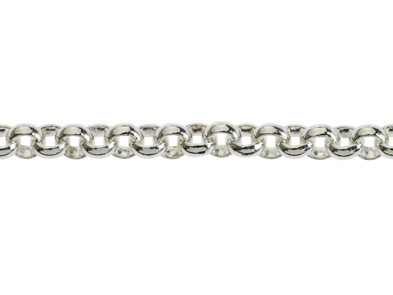 Sterling Silver 4.4mm Round Belcher Chain 16"/40cm Hallmarked