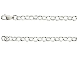 Sterling Silver 5.0mm Round Belcher Chain 18"/45cm Light Hallmarked