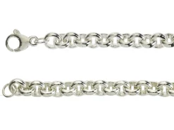 Sterling Silver 7.4mm Round Belcher Chain 18"/45cm Hallmarked
