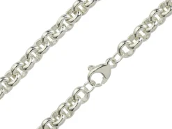 Sterling Silver 7.4mm Round Belcher Chain 16"/40cm Hallmarked