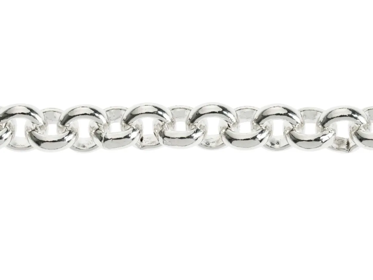 Sterling Silver 6.0mm Round Belcher Chain 16"/40cm Hallmarked