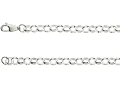 Sterling Silver 5.0mm Round Belcher Chain 16"/40cm Light Hallmarked