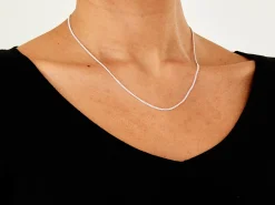 Sterling Silver 1.7mm Round Curb Chain 18