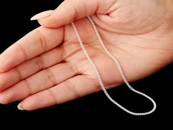 Sterling Silver 2.1mm Round Curb Chain 18