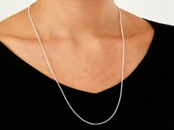 Sterling Silver 1.7mm Round Curb Chain 24